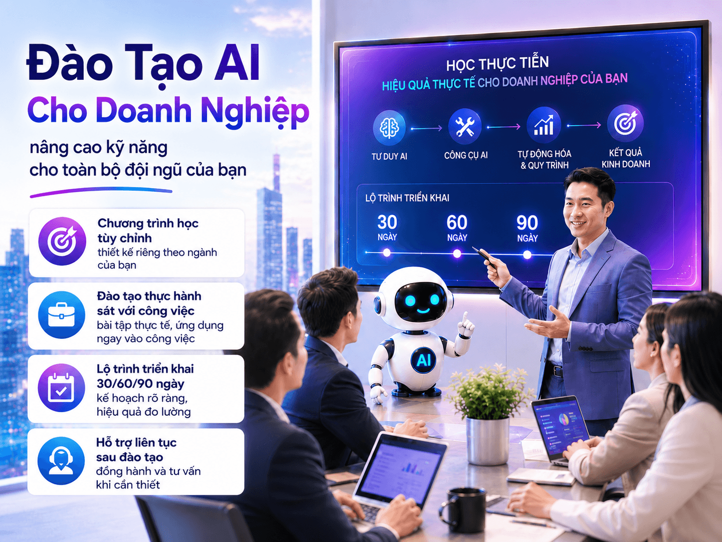 Đào tạo AI cho doanh nghiệp - nâng cấp cả đội ngũ